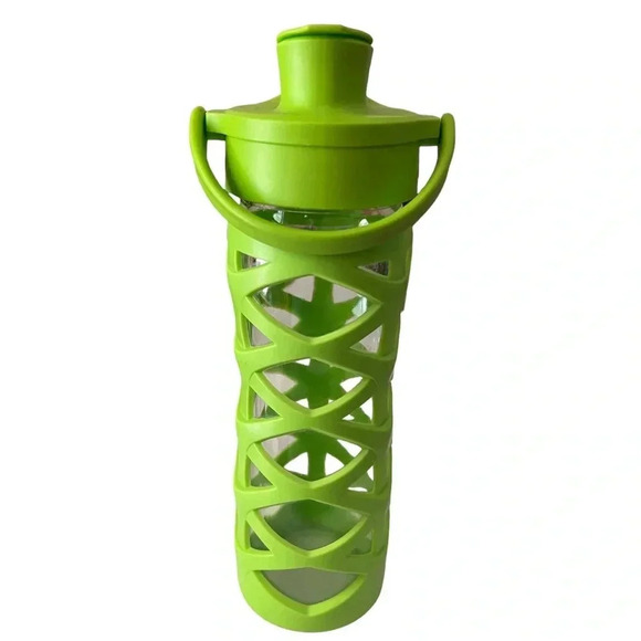 Life Factory Water Bottle with Lime Green Silicone Covering​ - Picture 1 of 6
